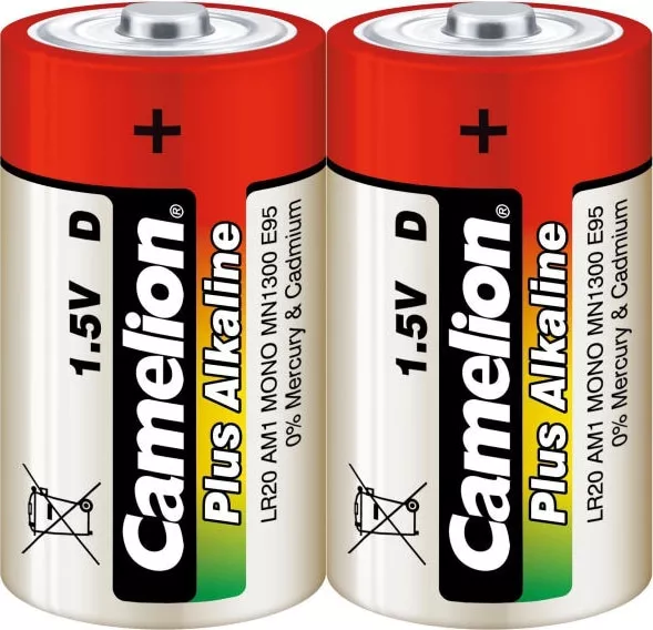 Батарейка LR20 PLUS ALKALINE CAMELION BL-2