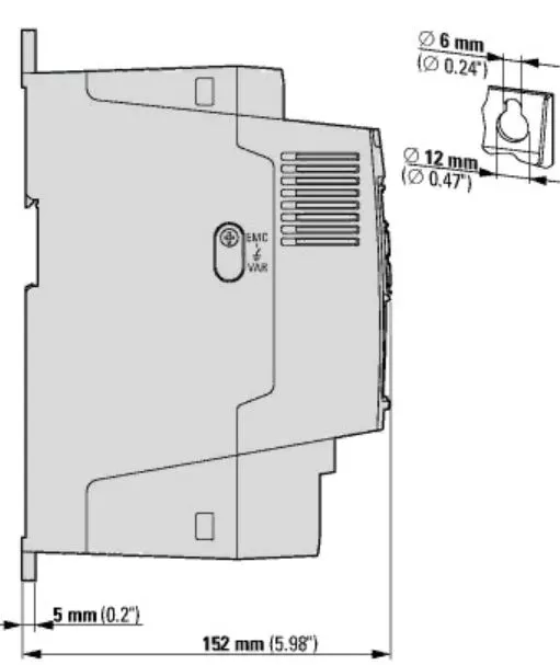 Преобразователь частоты DC1-345D8FB-A66N (380В, 5,8А, 2,2кВт, IP66)