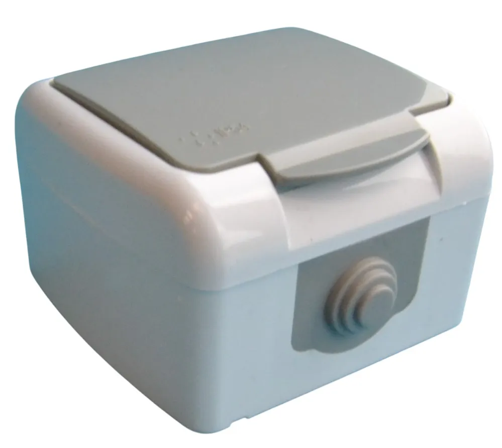 Розетка ОУ 1-я с/з IP54 SD-V1003WG AWSPRODUCTS