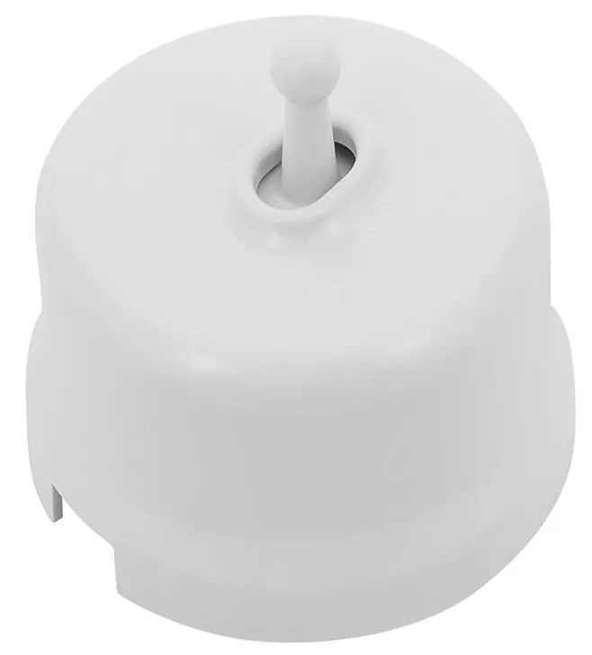 Выключатель 1-кл. перекрестный, пластик, цвет Белый (тумблерный)