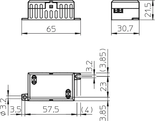 Драйвер ECXe350.278 (350mA, Vout:15–46V) Wmax-16W