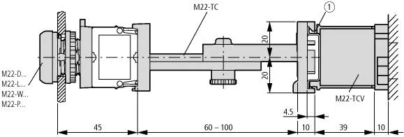 Индикатор M22-LH-R конусный красный
