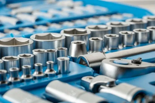 Набор инструментов 144 шт, двухцветный чемодан HOEGERT, ком