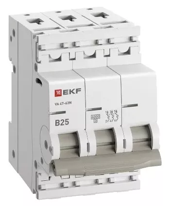Автоматический выключатель ВА 47-63N B25/3 6кА Proxima EKF (без НДС)