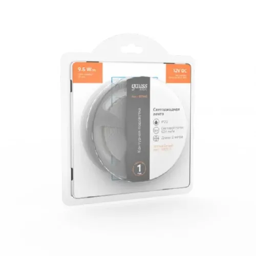 Лента LED 2835 3000K 9,6Вт/м 120LED/м 12В 624Лм/м 2м Gauss, 