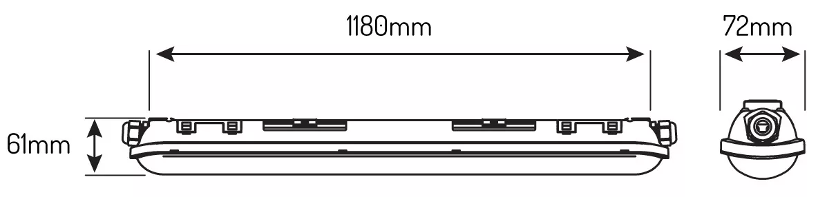 Светильник линейный LED PRIME LINKER 40W 4000K 6000Lm IP65 1200мм