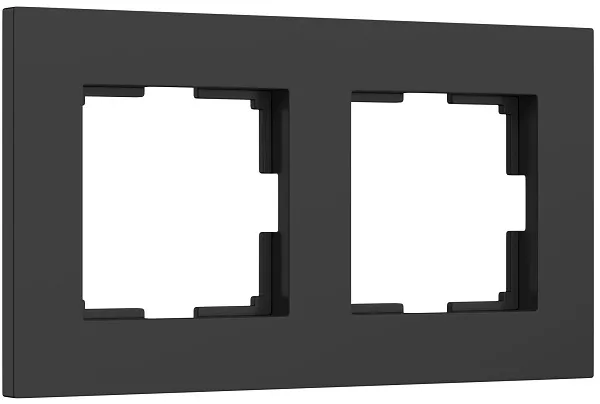 Рамка 2-я Черный матовый Slab WERKEL