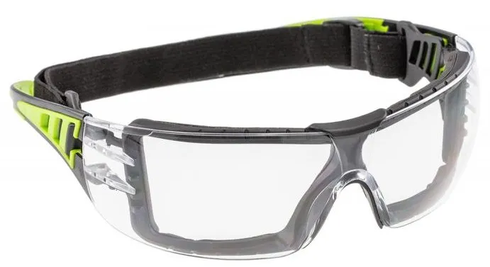 Очки защитные прозрачные (зел. ремешок), серии LOTZEN HOEGERT