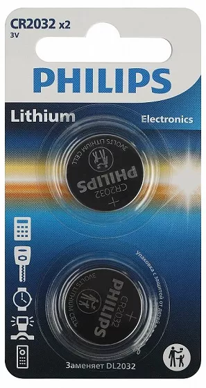 Батарейка CR2032 PHILIPS BL-2