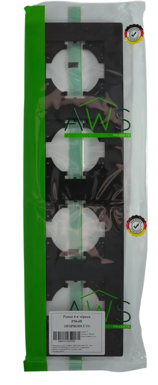 Рамка 4-я чёрная P50-4B AWSPRODUCTS