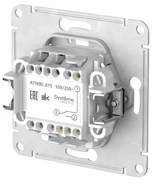 Выключатель проходной 1-кл. Карбон (б.к.) AtlasDesign SE