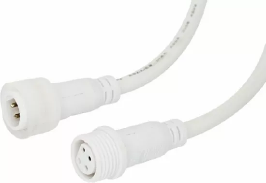Соединительный кабель (4pin) герметичный (IP67) 4х0.75мм2 300V белый REXANT