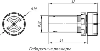 Звонок MT22-SM24 с LED крас.24В АC/DC, 80дБ, Meyertec