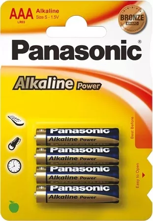 Элемент питания Panasonic LR3 (AAA) Alkaline Power (4 шринк)