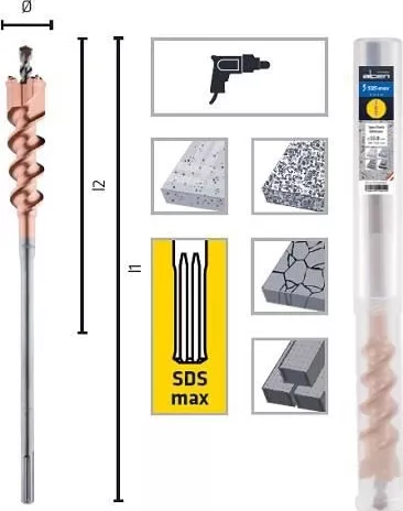 Сверло для каменной кладки, SDS-max 550/390, O 55