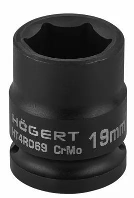 Головка шестигранная ударная 1/2", 19 мм, HOEGERT