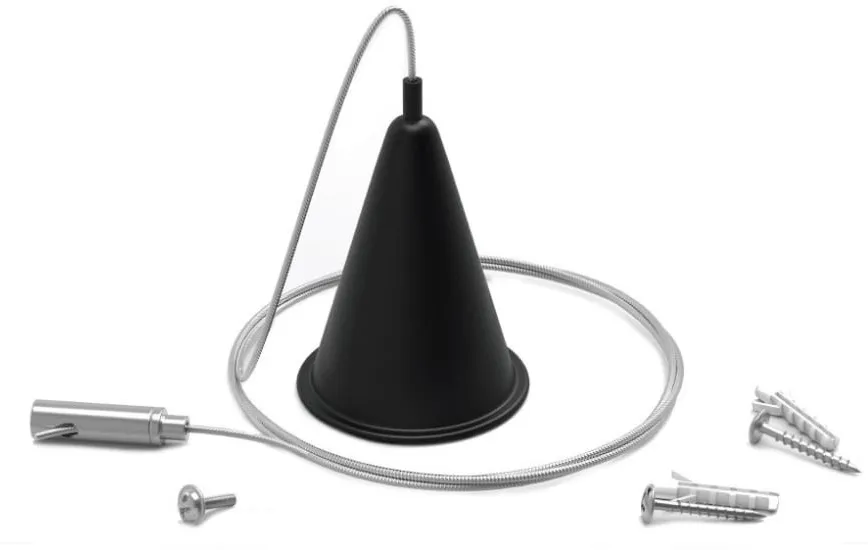 Комплект подвесов для трековых шинопроводов Gauss, цвет черный,