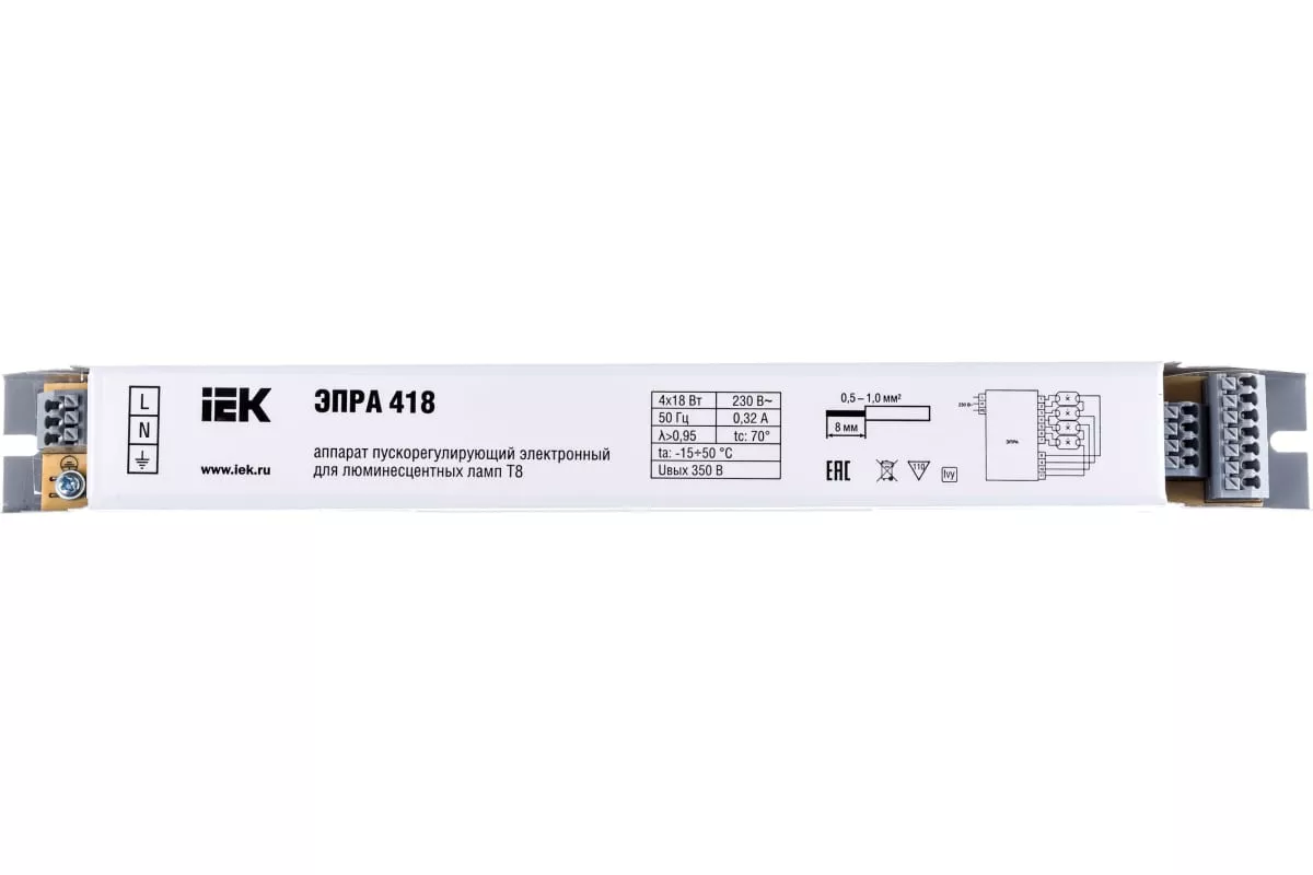 ЭПРА 418 для линейных ЛЛ Т8 IEK