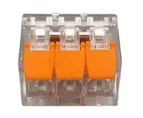 Клемма рычажковая 3 отверстия 0,2-4,0 32А SN-221413 (100шт) AWSPRODUCTS