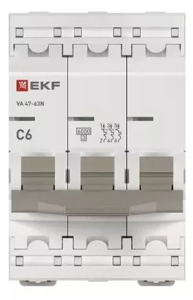 Автоматический выключатель ВА 47-63N C 6/3 6кА Proxima EKF (без НДС)