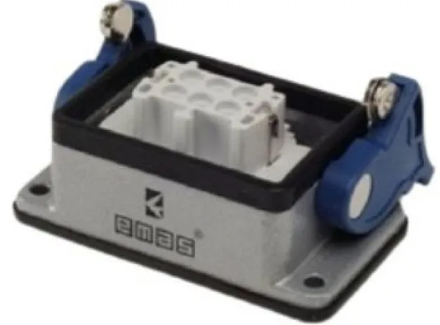 Розетка настенная, 6 полюсов, 16А, 2 скобы