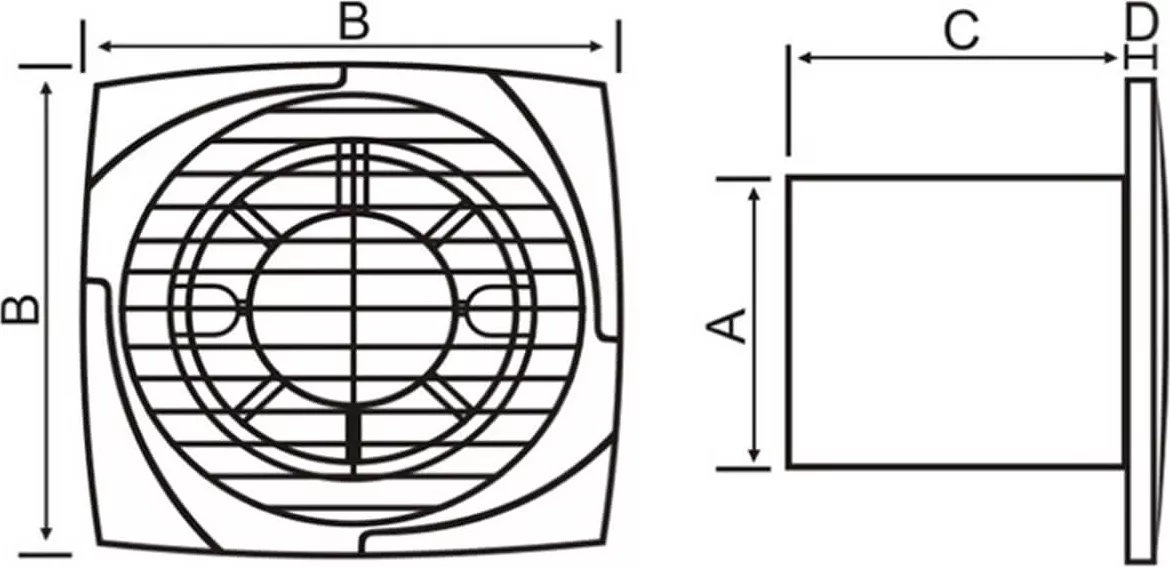 Вентилятор MTG A100 стандарт Антрацит (удлиненный корпус (98 мм))