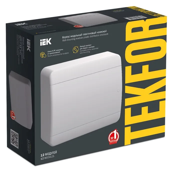 Щит навесной пласт ЩРН-П-12 IP41 белая дверь TEKFOR IEK