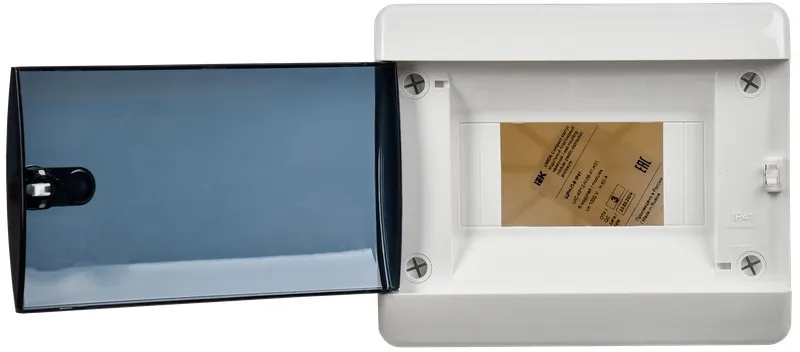 Щит навесной пласт. ЩРН-П-6 IP41 черн прозр дверь UNION IEK