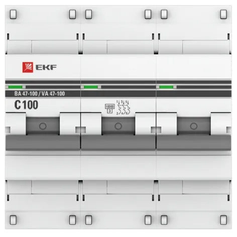 Автоматический выключатель ВА 47-100 C100/3 10кА Proxima EKF