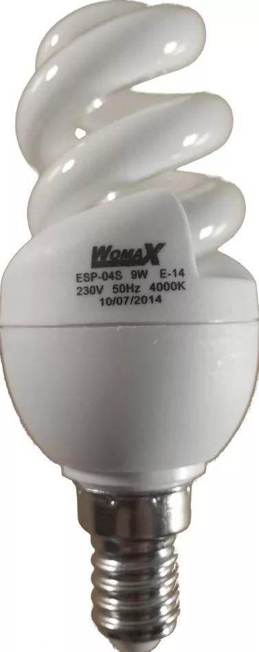Лампа ESP-04S  9W (E-14) 4000K Womax (100шт.) уценка, гарантия не действует