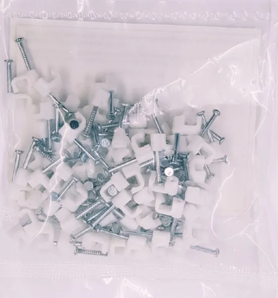 Скоба плоская с гвоздем 4мм (100 шт.) (ELUX), уп