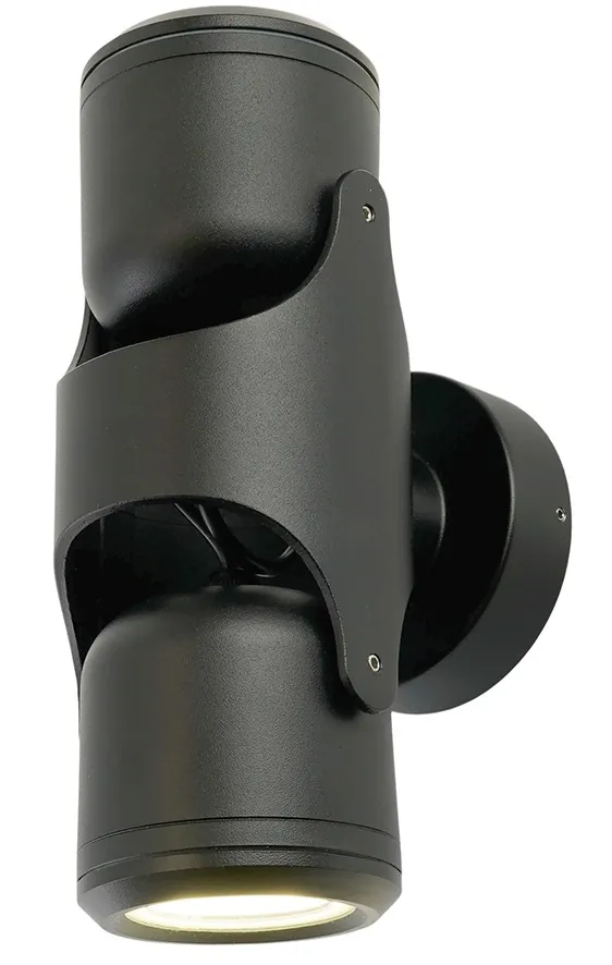 Светильник садово-парковый 220-240В 2*GU10 DH1502, черный (на стену) Feron