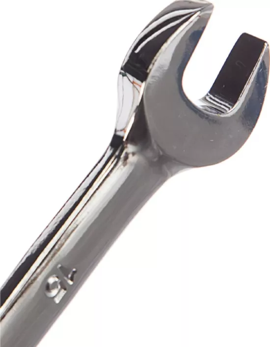 Ключ рожково-накидной с трещоткой 15 мм CrV TOPEX
