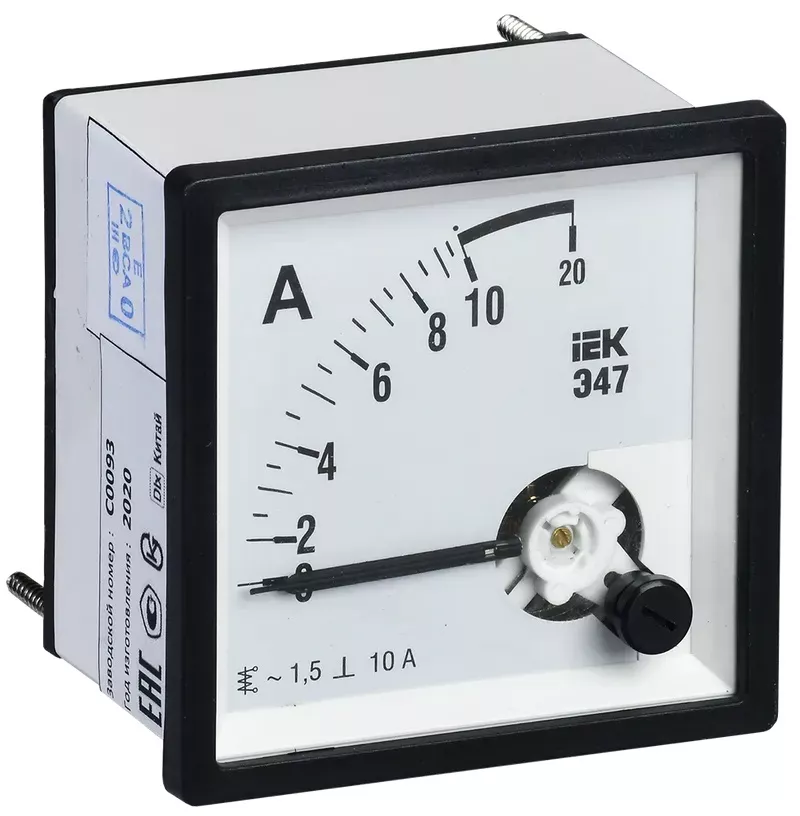 Амперметр Э47 10А кл. точн. 1,5 72х72мм ИЭК (акц)