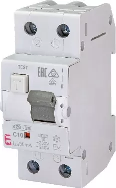 АВДТ KZS-2M C10/0.03 1+N, 30мА, тип АС, 10кА ETI