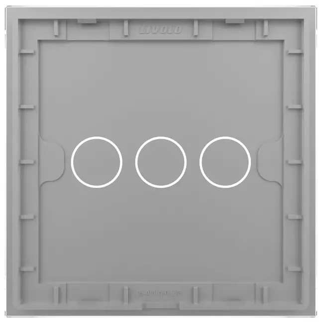 Панель 3кл сенсорного выключателя EU стандарт, цвет серый, стекло
