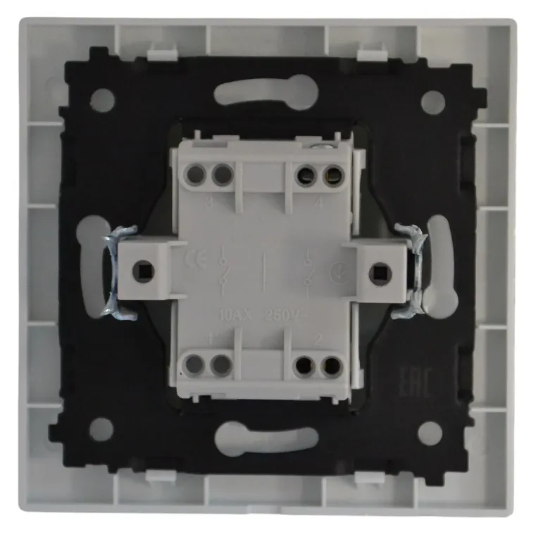 Выключатель 1-кл. с подсветкой белый SD-P1002W "Standard" AWSproducts