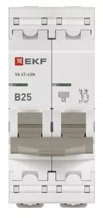 Автоматический выключатель ВА 47-63N B25/2 6кА Proxima EKF