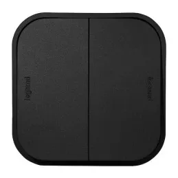 Выключатель ОУ 2-кл. Черный Quteo LEGRAND