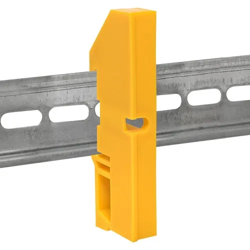 Изолятор на DIN рейку желтый (уп.20)