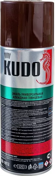 Эмаль коричневая 520мл KUDO