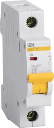 Автоматический выключатель ВА47-29 B6/1 4,5кА IEK