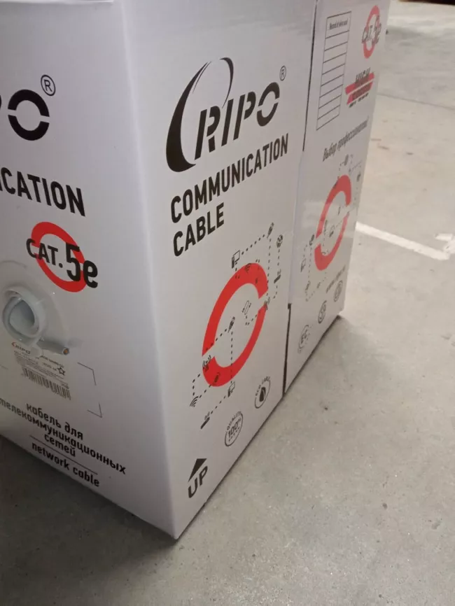 Кабель RIPO UTP4 CAT5E 24AWG  Cu 305м (медь)