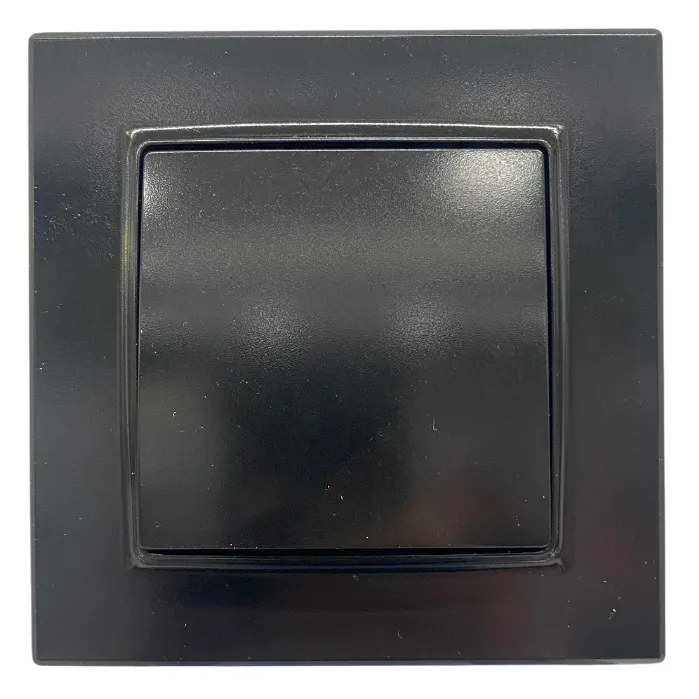 Выключатель 1-кл. чёрный SD-P1001B "Standard" AWSproducts
