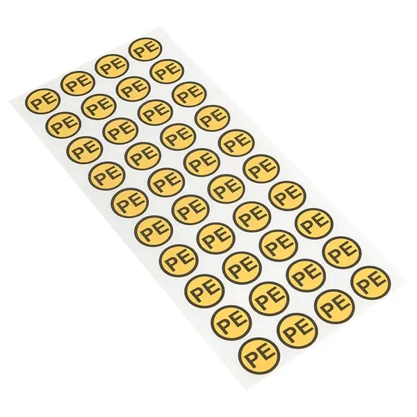 Наклейка "PE" (d20мм.) (листами по 100 штук) EKF
