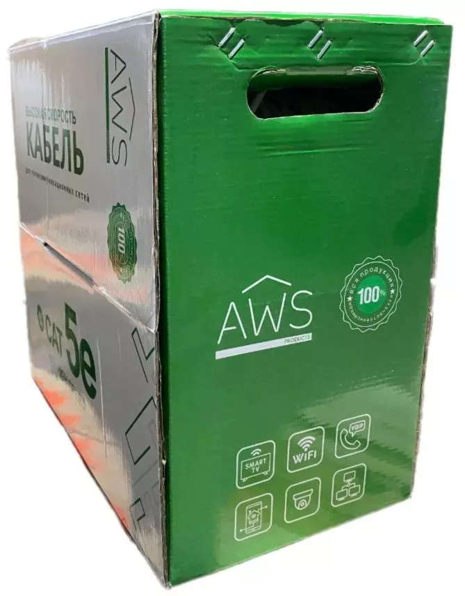 Кабель UTP4 CAT5E 051 INDOOR CU (медь) premium AWSPRODUCTS