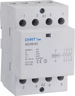 Контактор модульный NCH8-63/40 63A  4НО  AC220/230В 50Гц