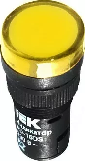 Индикатор LED AD16DS 16 мм. желтый 230В AC IP40 IEK