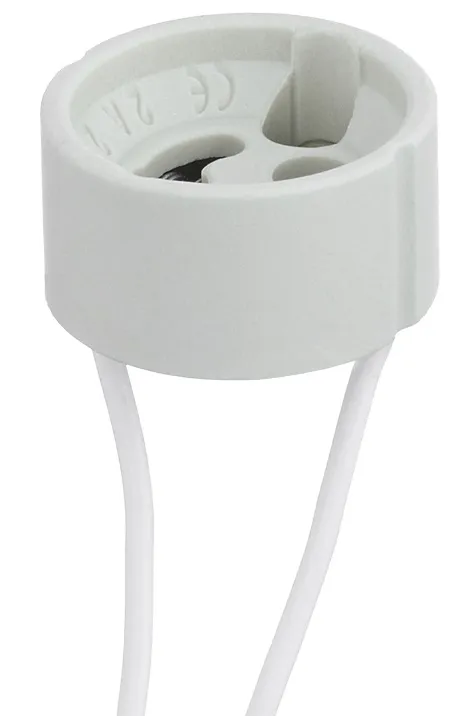 Патрон GU10, керамический, белый WOLTA