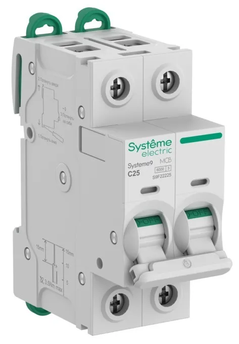 Автоматический выключатель Systeme9 C25/2 6kA SE